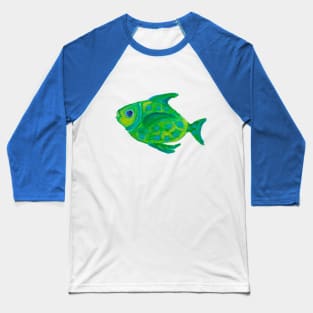 flounder fish painting Baseball T-Shirt